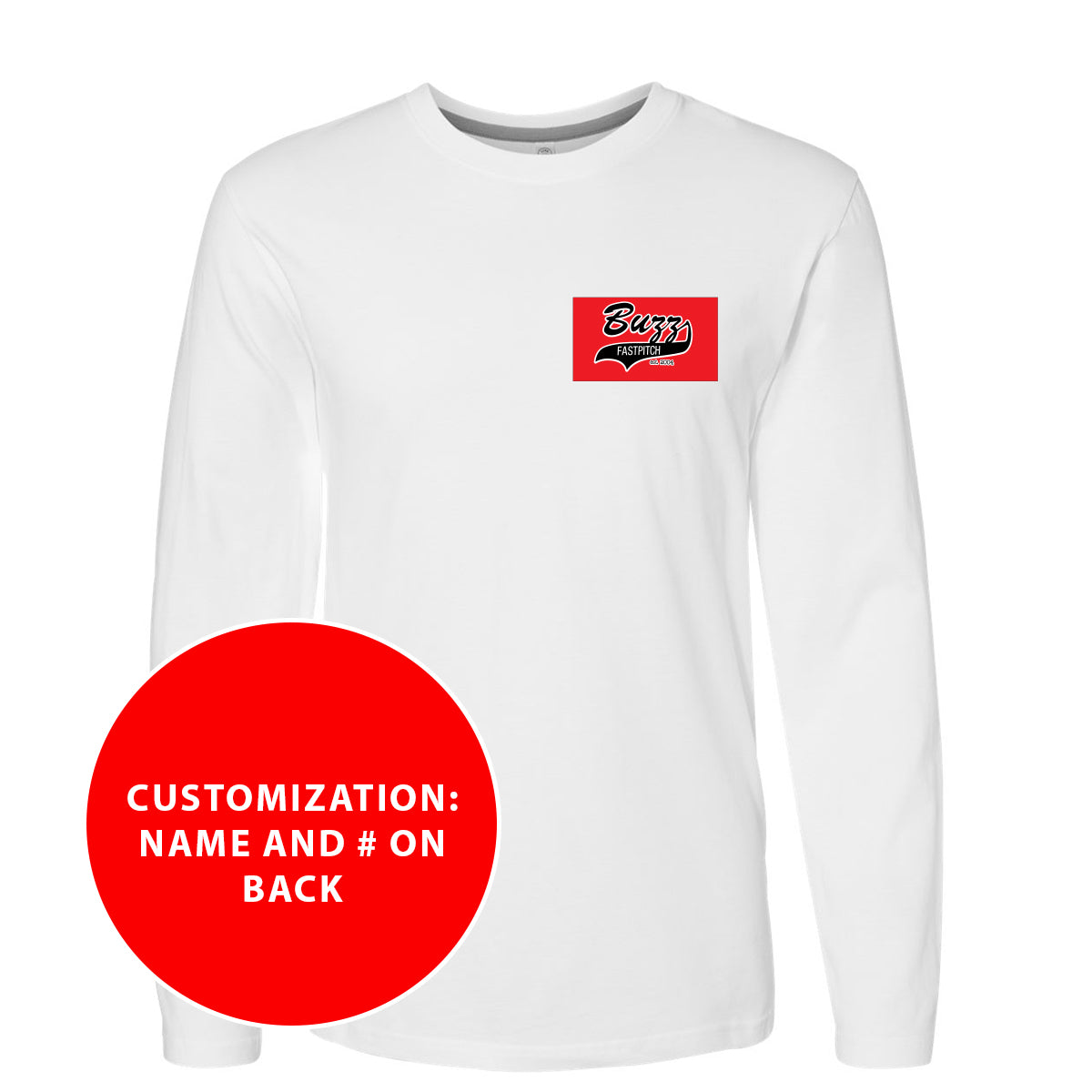 Adult Buzz Fastpitch Patch Long Sleeve Jersey Tee