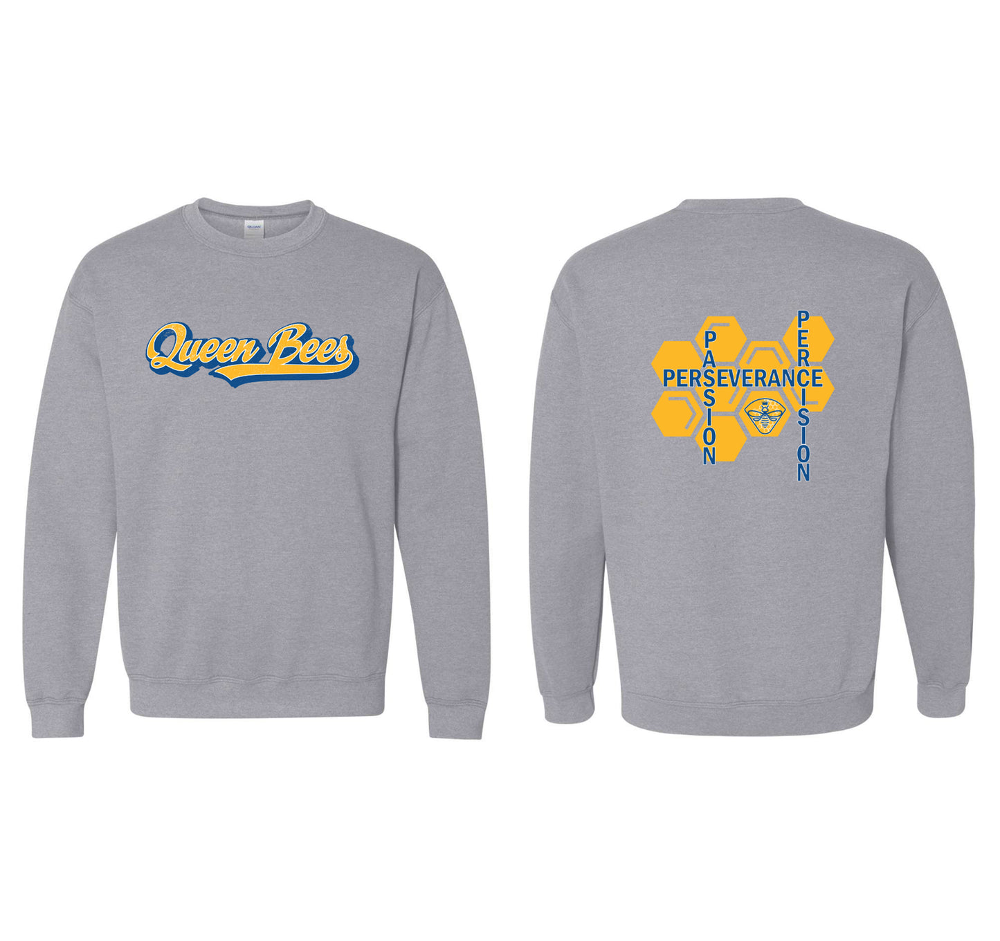 Queen Bees 3 P's Logo Crew-Neck Sweatshirt