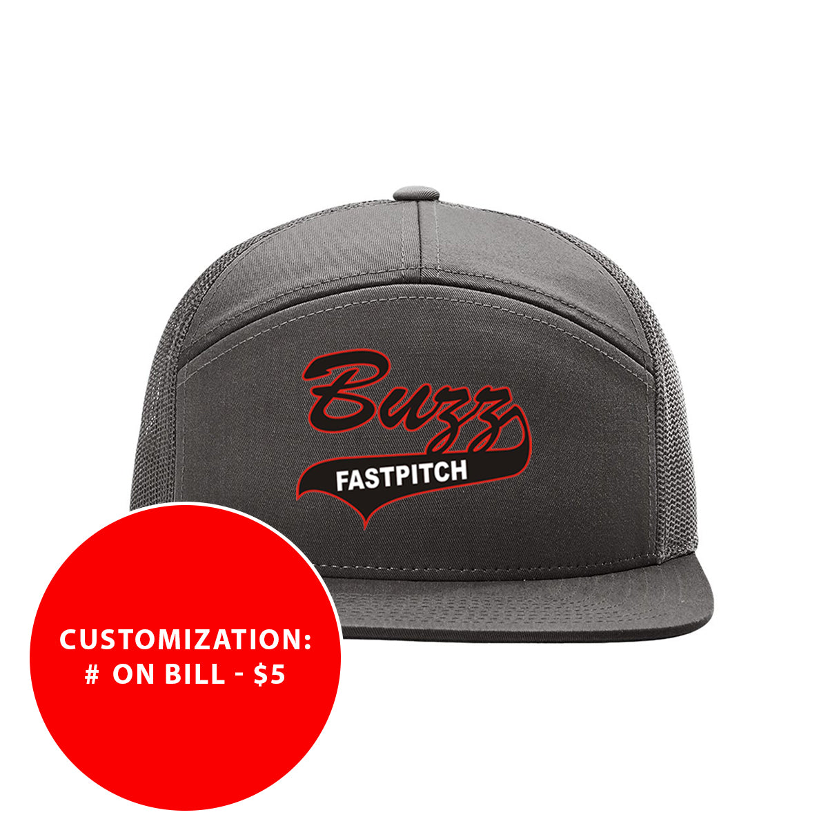 Adult Richardson Buzz Fastpitch Seven Panel Trucker Hat