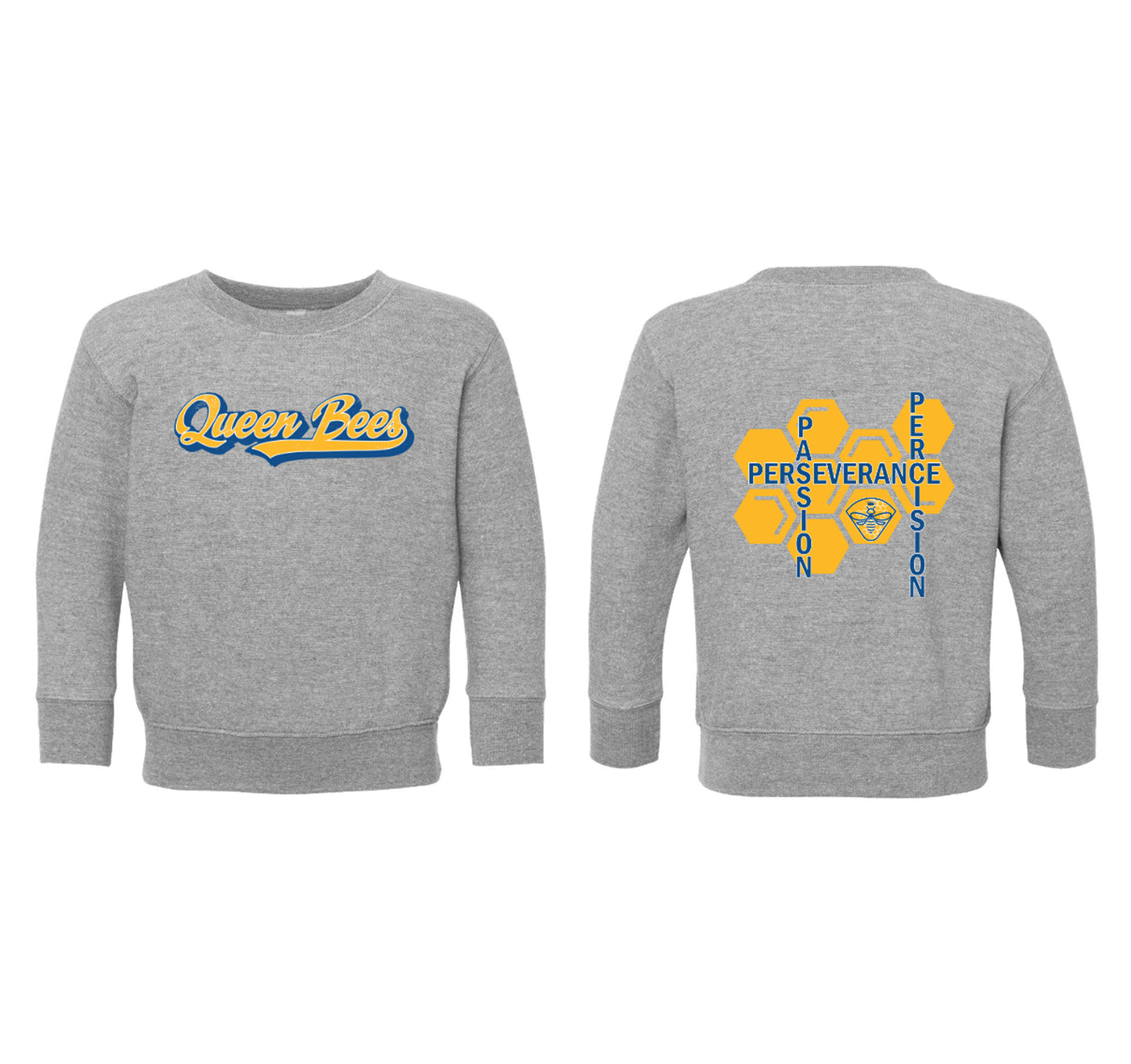 Toddler Queen Bees 3 P's Logo Crew-Neck Sweatshirt