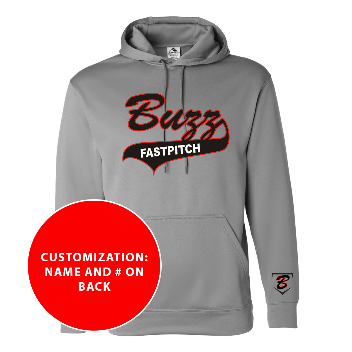 Buzz Fastpitch Custom Wicking Fleece Hooded Sweatshirt