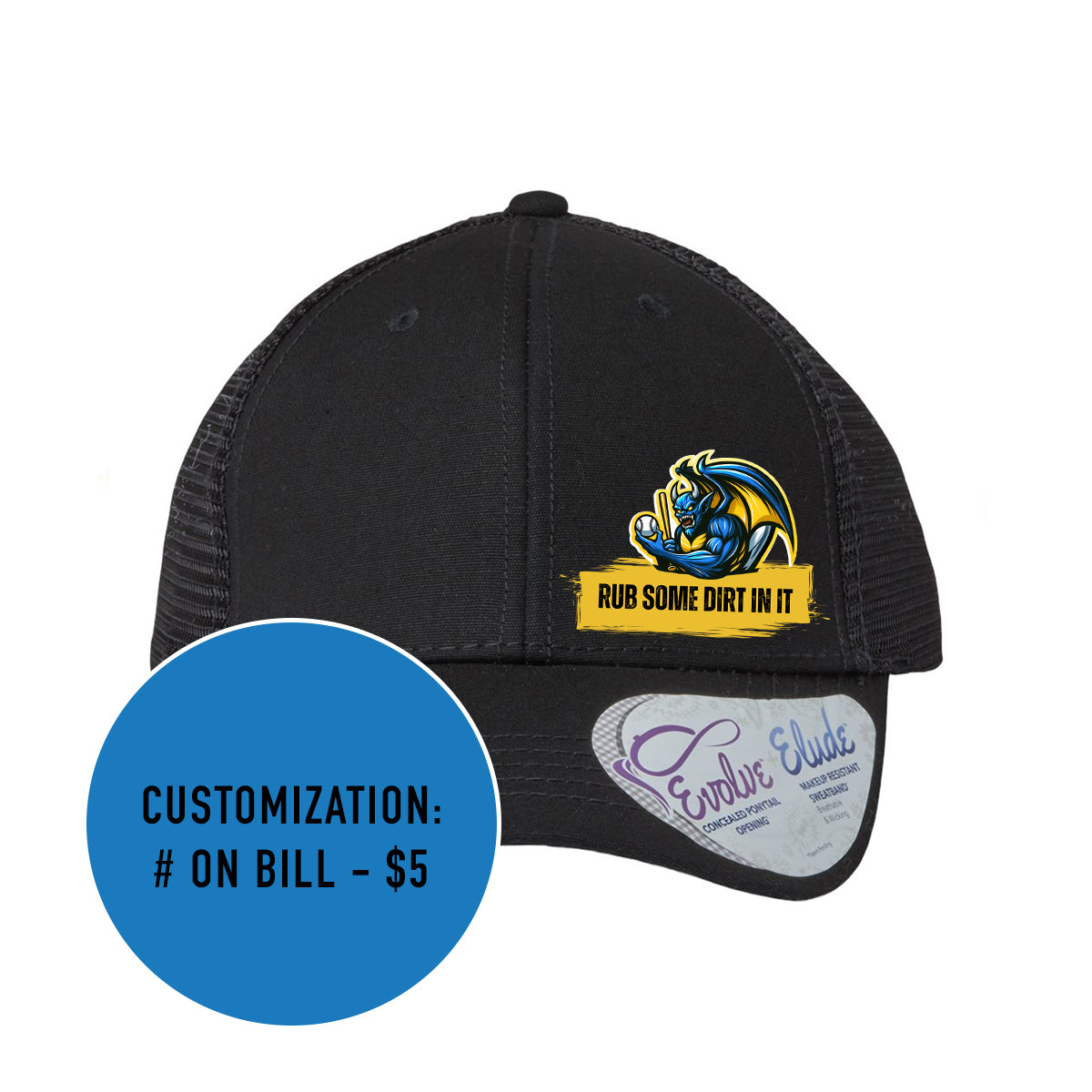 Adult Ponytail Speed Demons Rub Some Dirt In It Trucker Hat