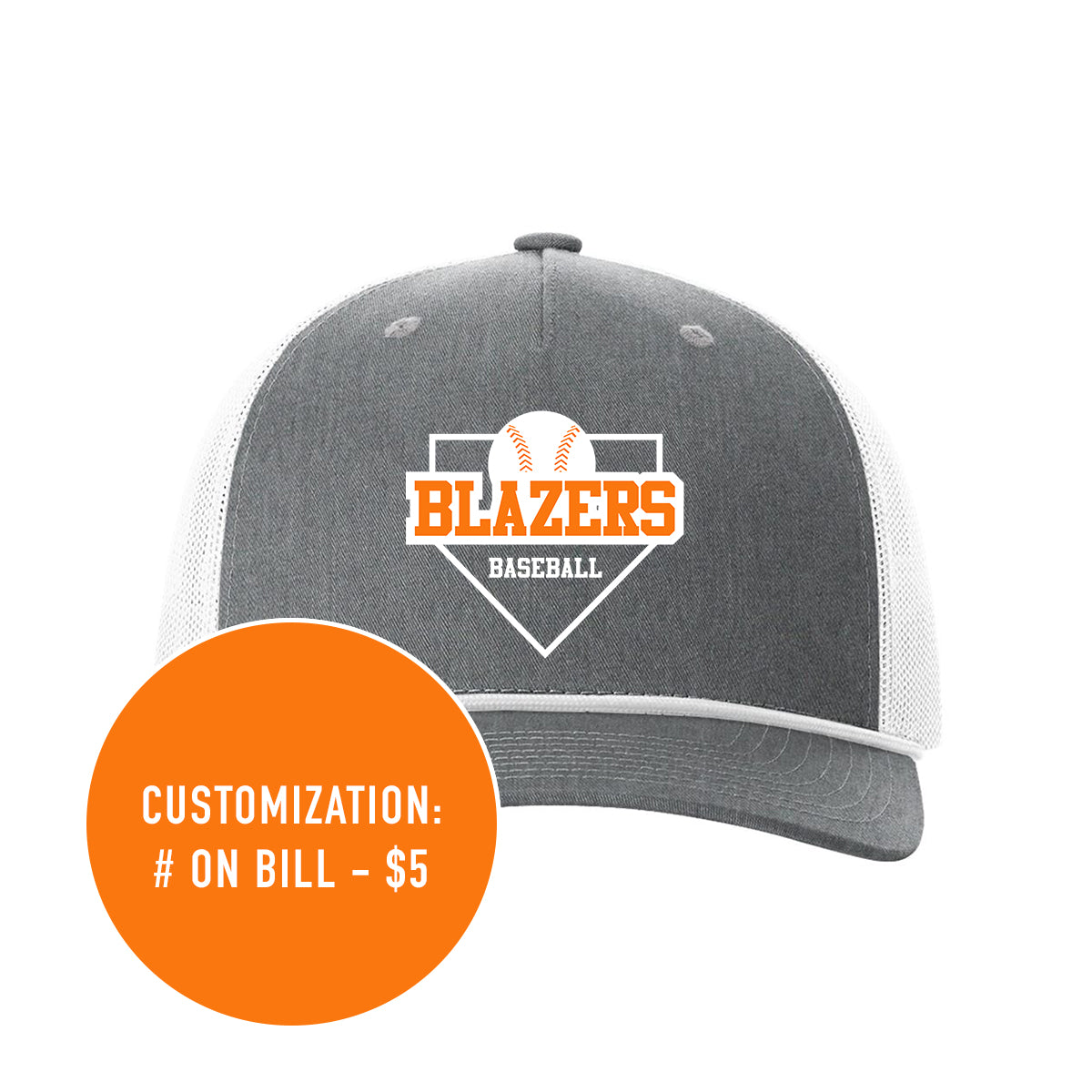 Adult Richardson Blazers Baseball Five-Panel Snapback Trucker With Rope Hat