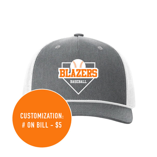 Adult Richardson Blazers Baseball Five-Panel Snapback Trucker With Rope Hat