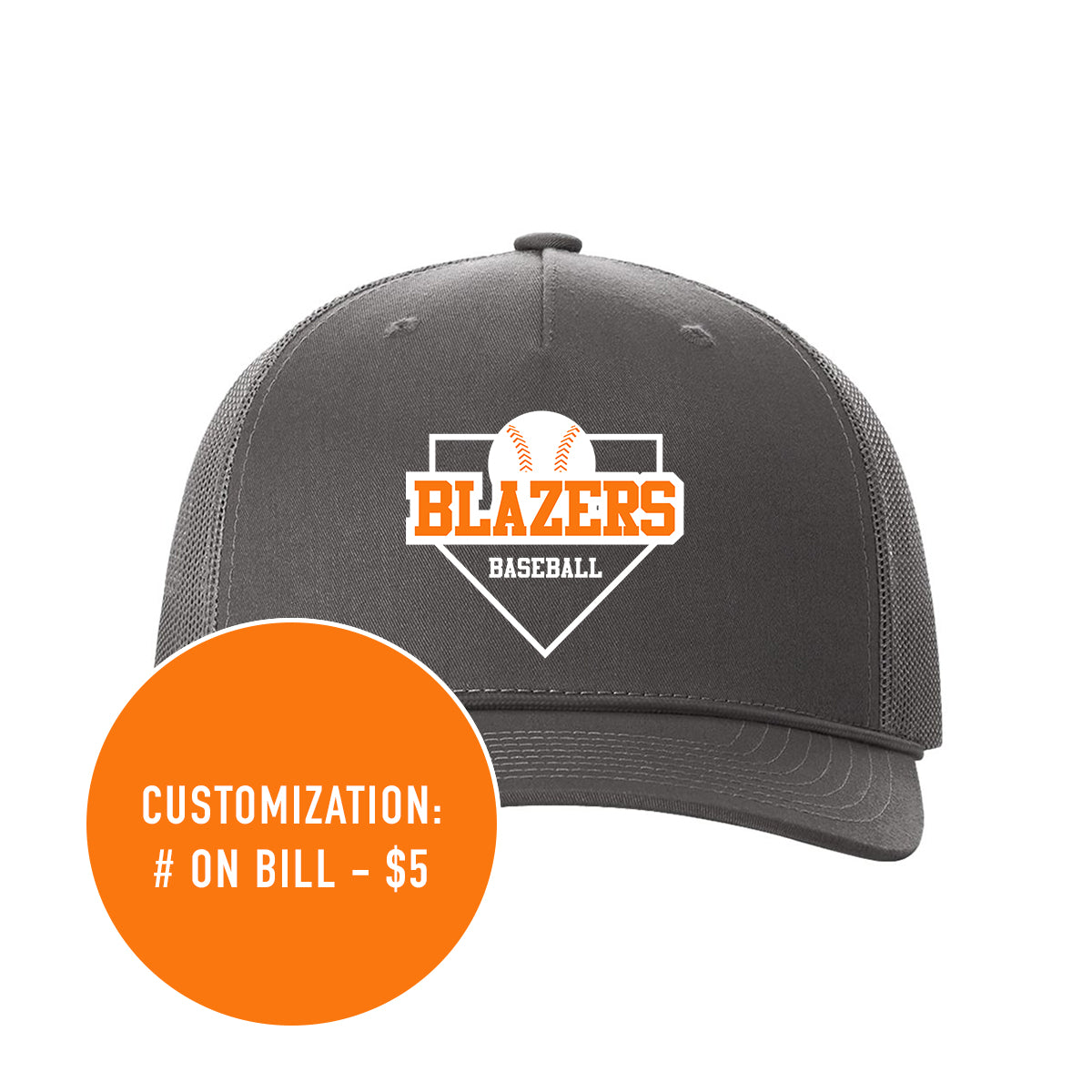 Adult Richardson Blazers Baseball Five-Panel Snapback Trucker With Rope Hat