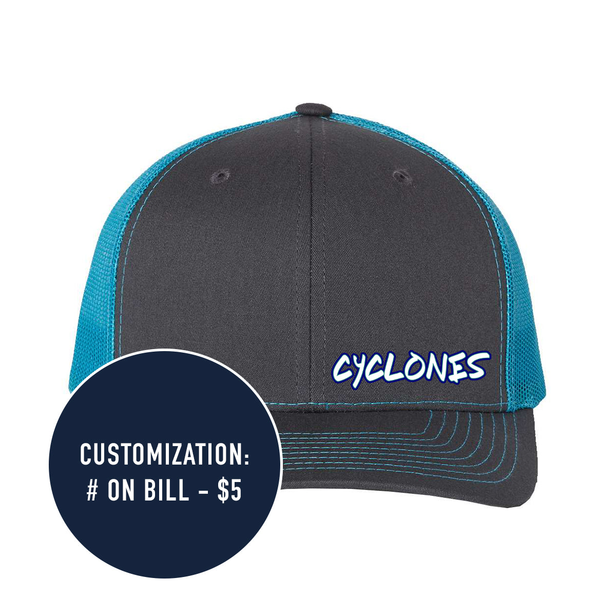 Adult Richardson Cyclones Snapback Trucker Hat