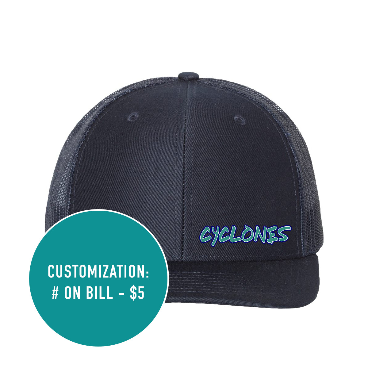 Adult Richardson Cyclones Snapback Trucker Hat