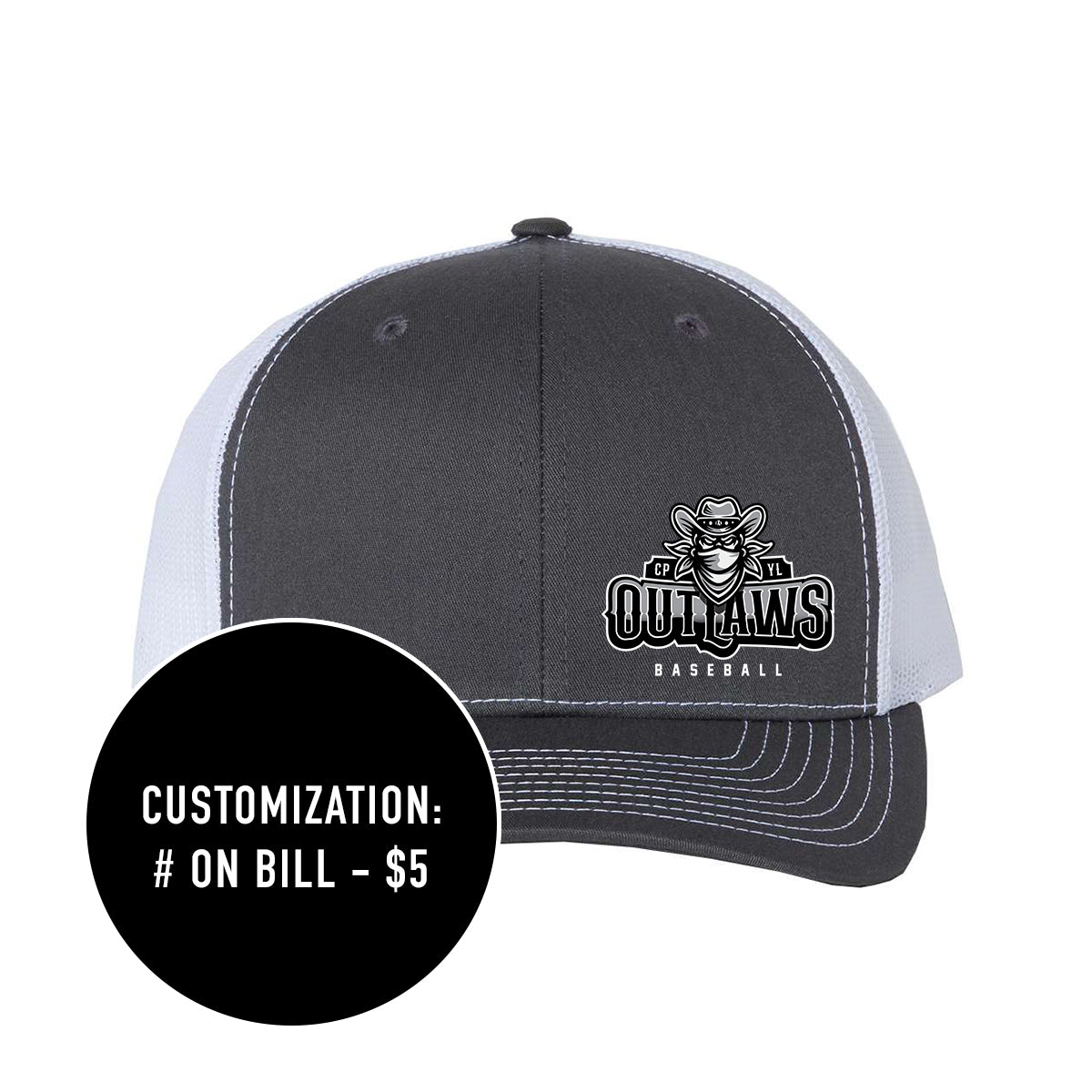 Adult Richardson Outlaws Baseball Snapback Trucker Hat