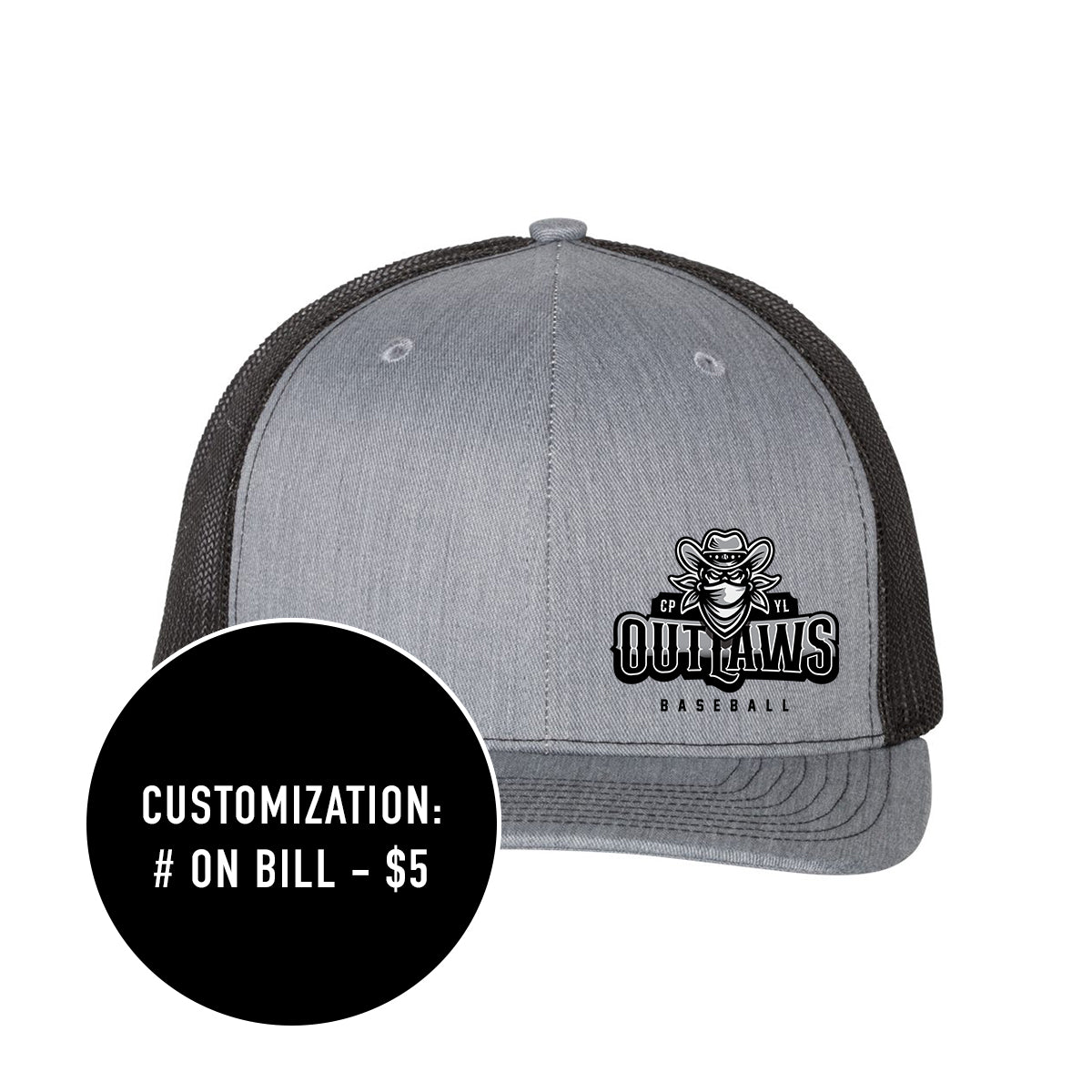 Adult Richardson Outlaws Baseball Snapback Trucker Hat