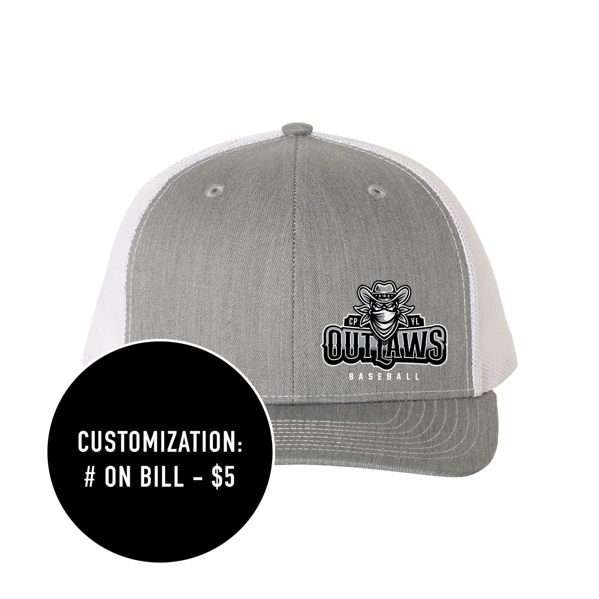 Adult Richardson Outlaws Baseball Snapback Trucker Hat