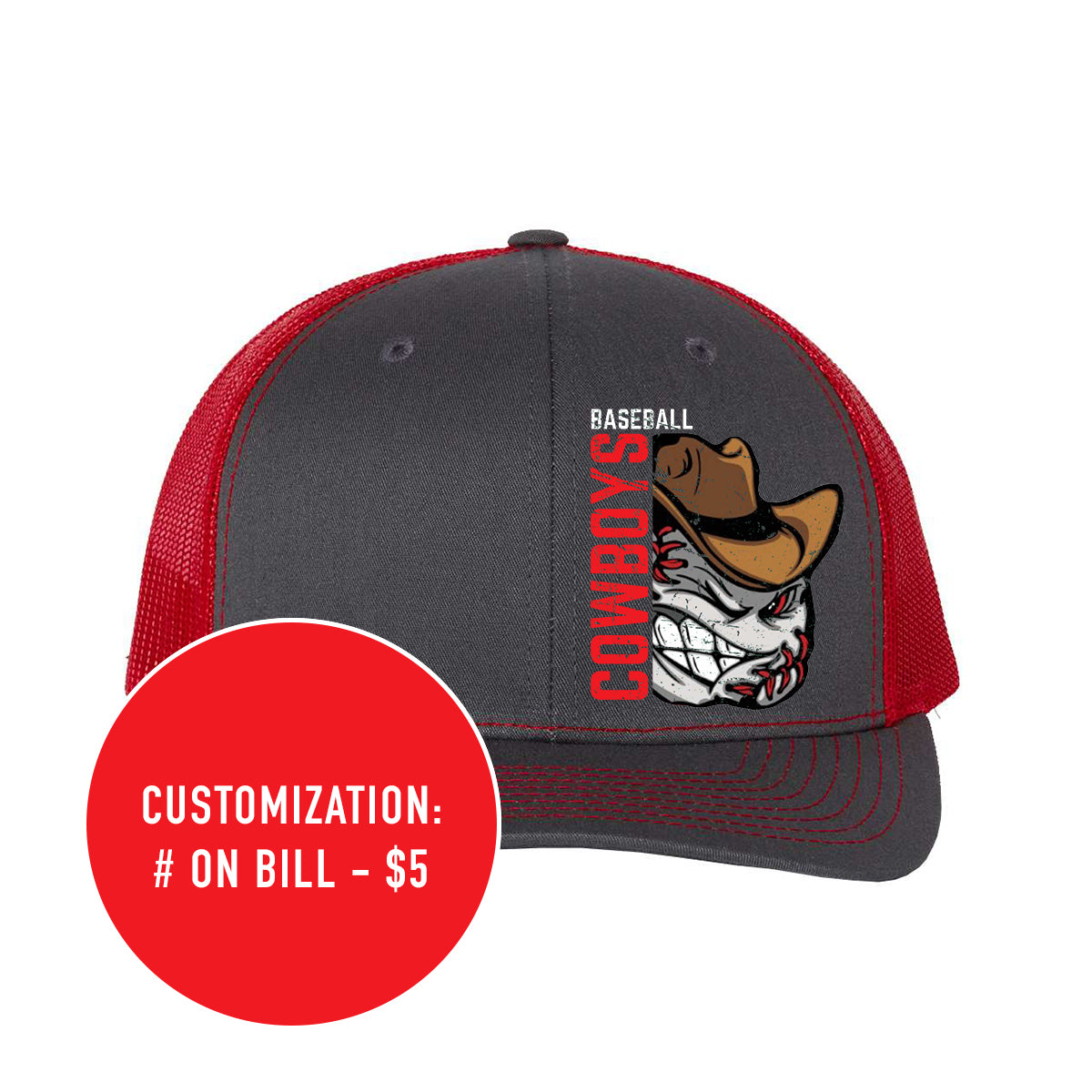 Adult Richardson Cowboys Baseball Snapback Trucker Hat