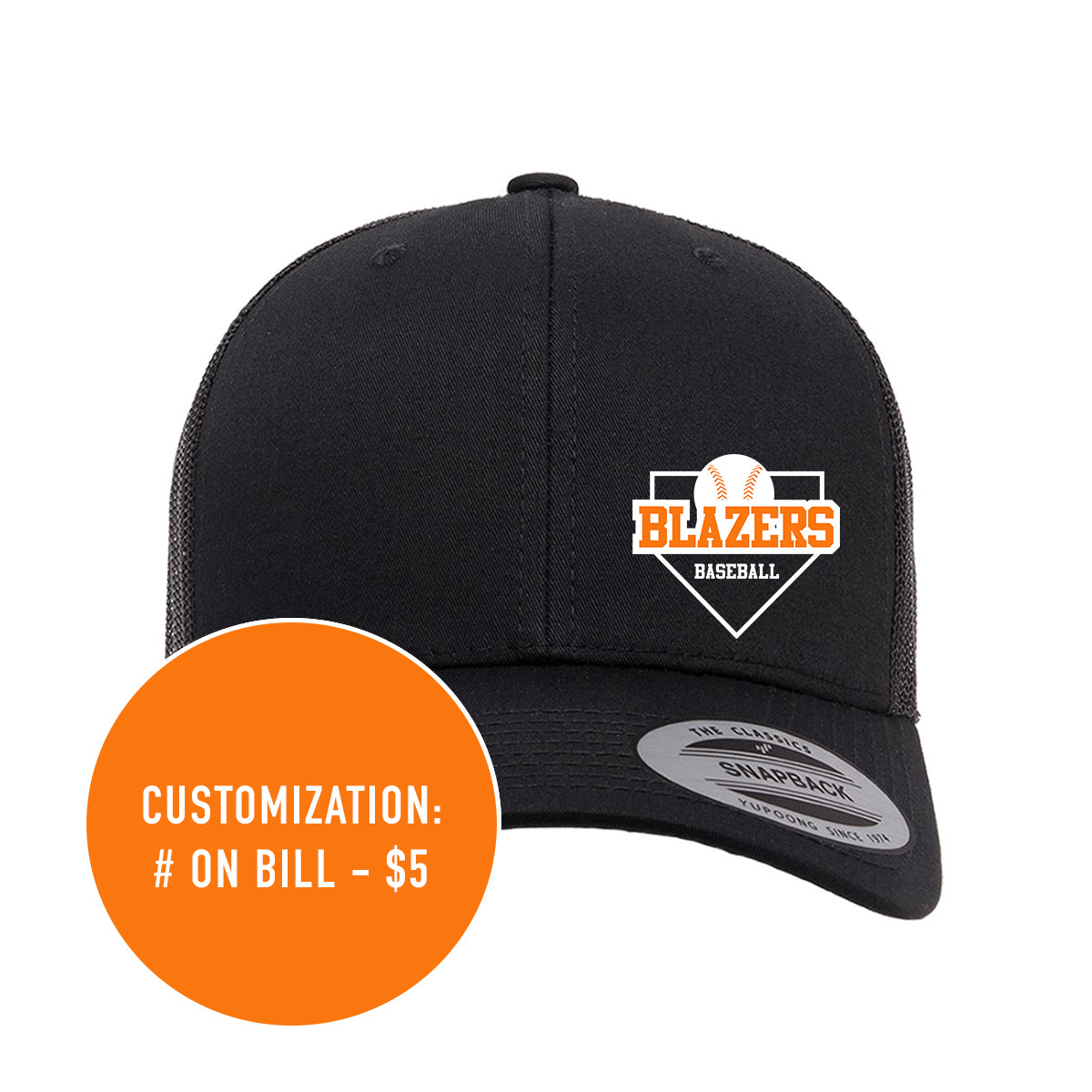 Adult Blazers Baseball Retro Trucker Hat