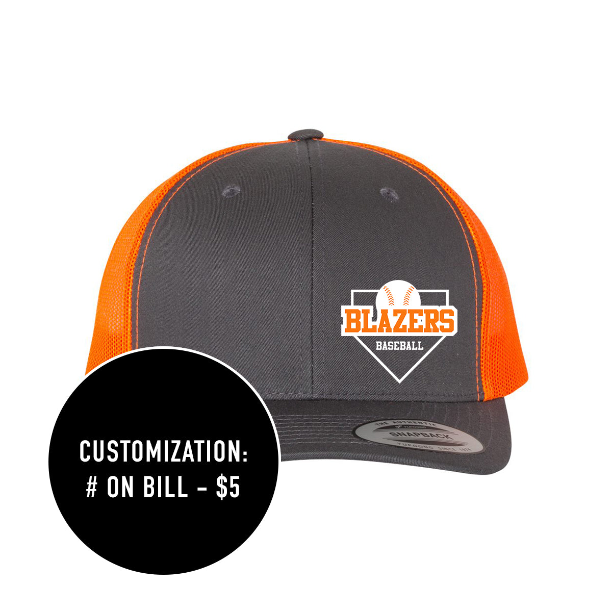 Adult Blazers Baseball Retro Trucker Hat