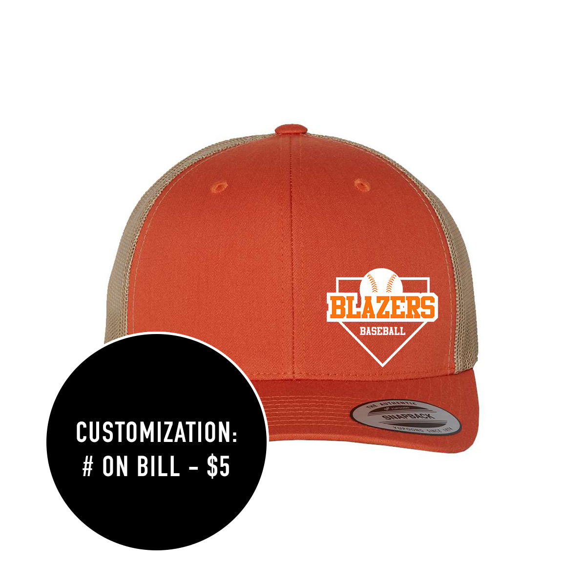 Adult Blazers Baseball Retro Trucker Hat