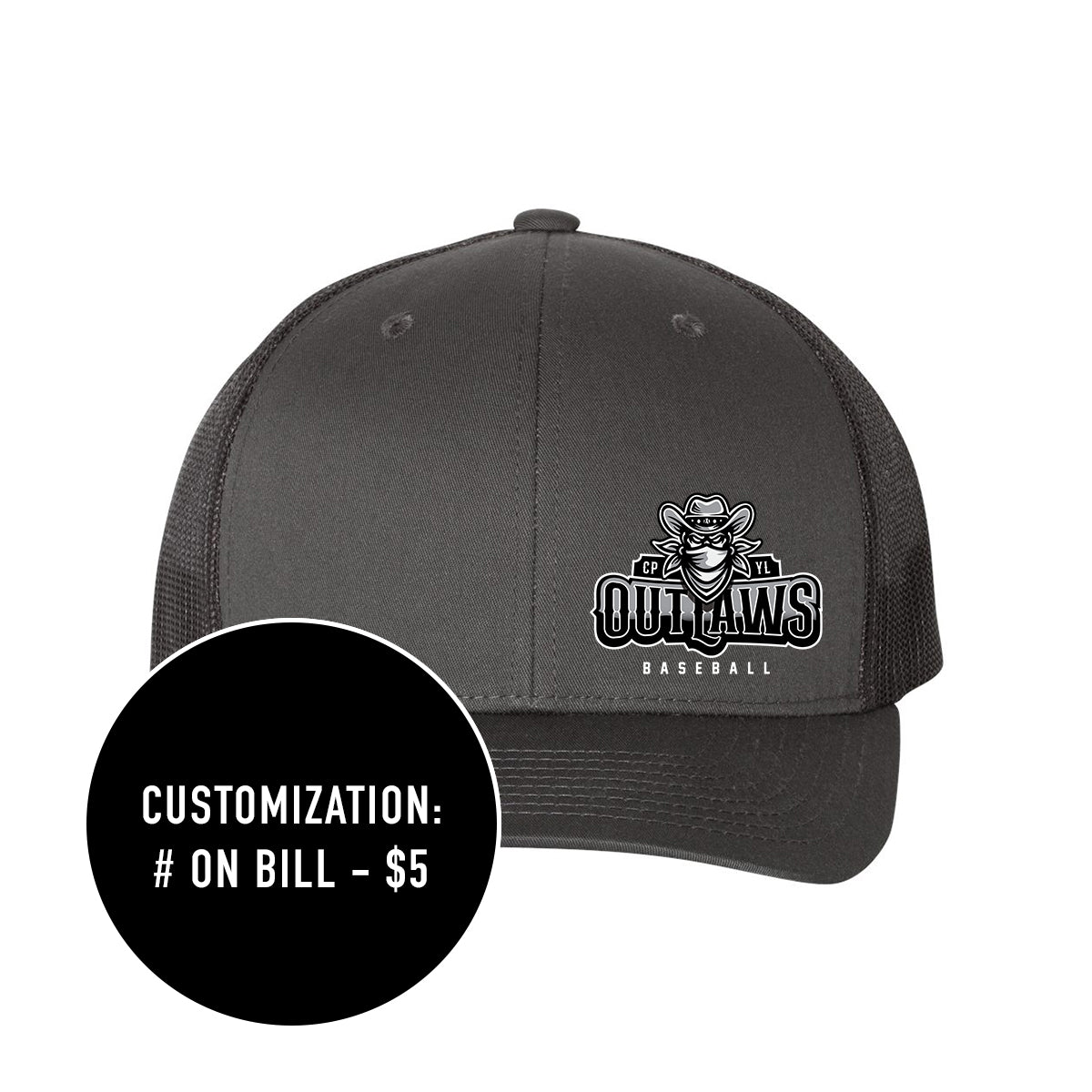 Adult Outlaws Baseball Retro Trucker Hat