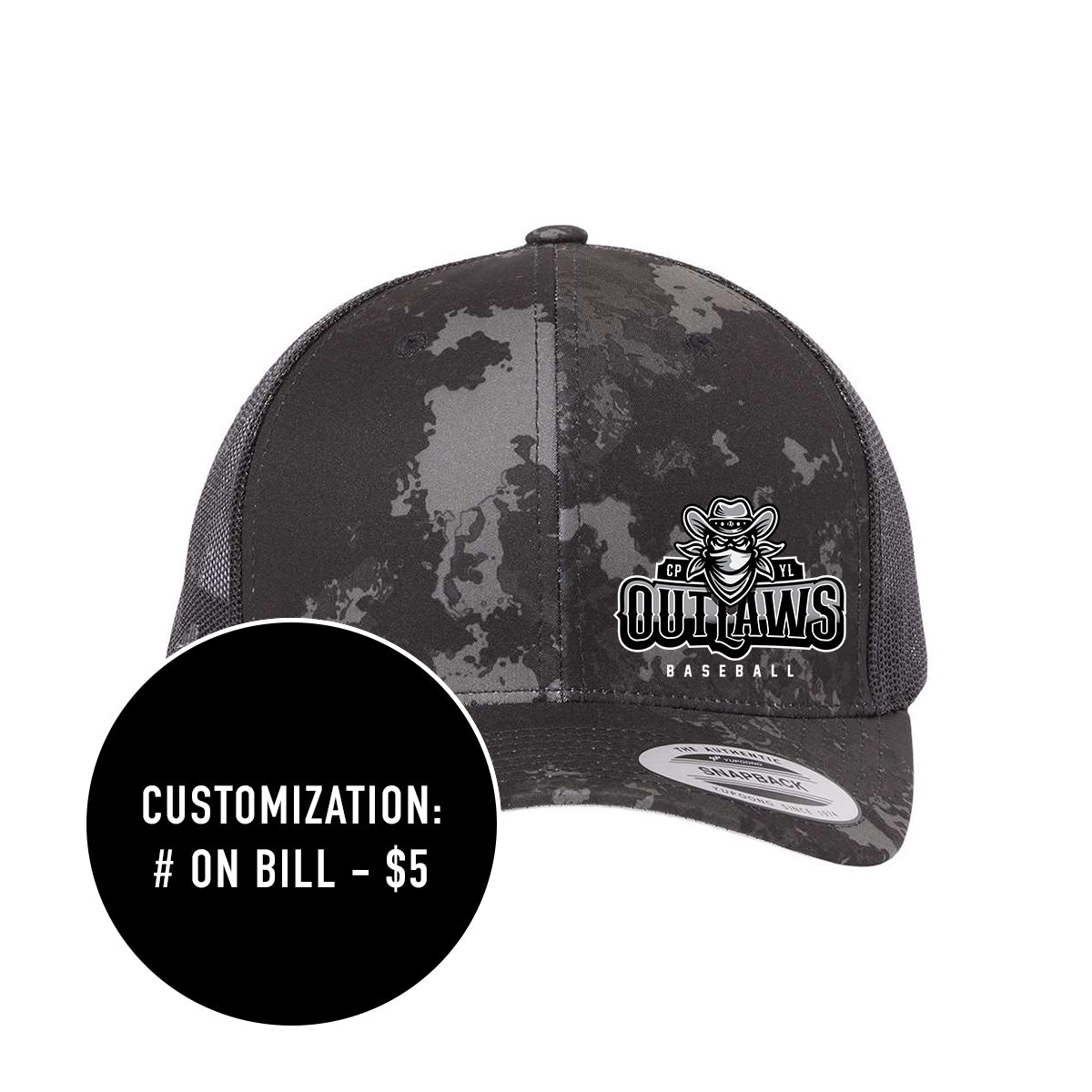 Adult Outlaws Baseball Retro Trucker Hat