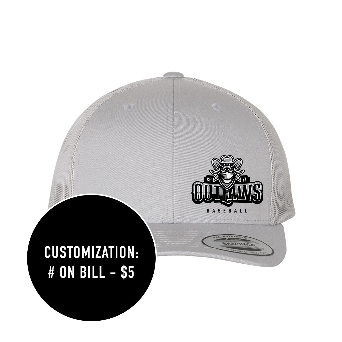 Adult Outlaws Baseball Retro Trucker Hat