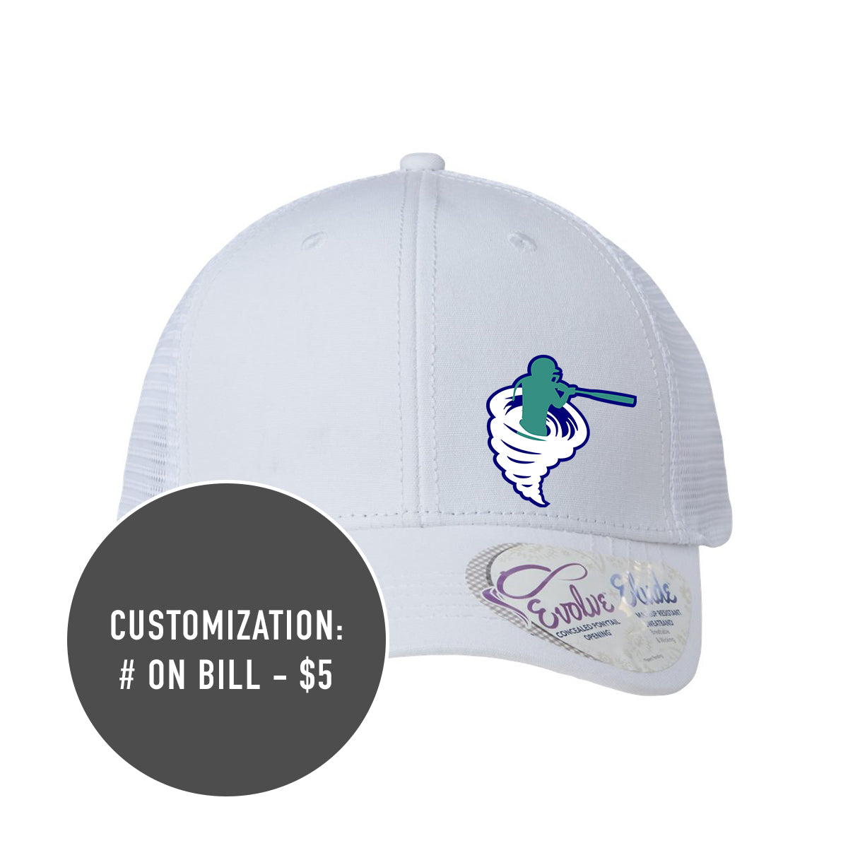 Adult Ponytail Cyclones Logo Trucker Hat