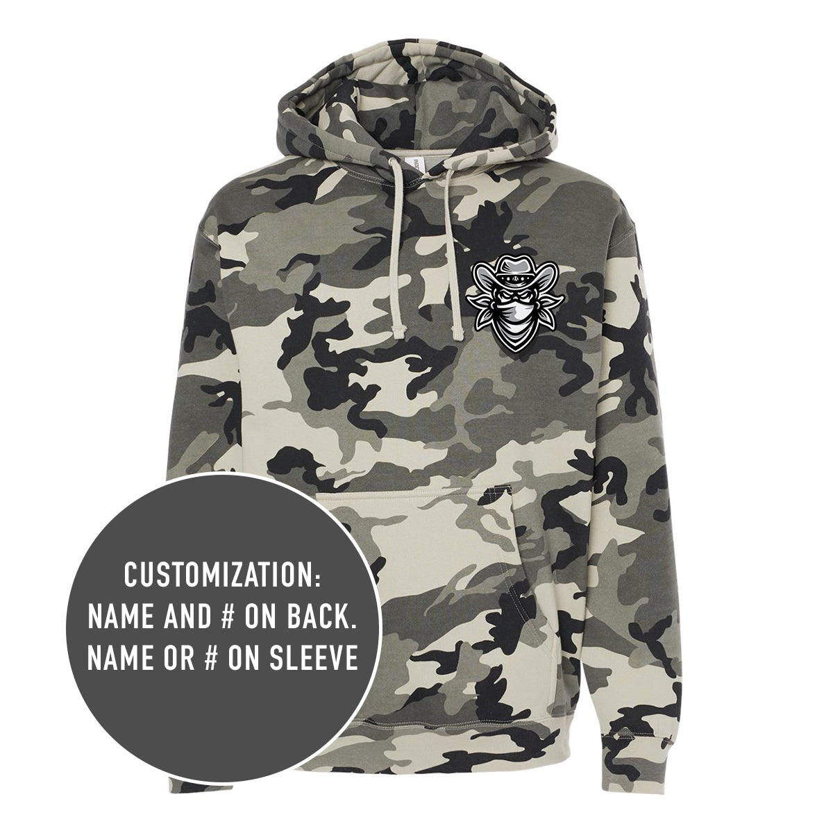 Adult Outlaws Heavy Blend Hooded Snow Camo Sweatshirt