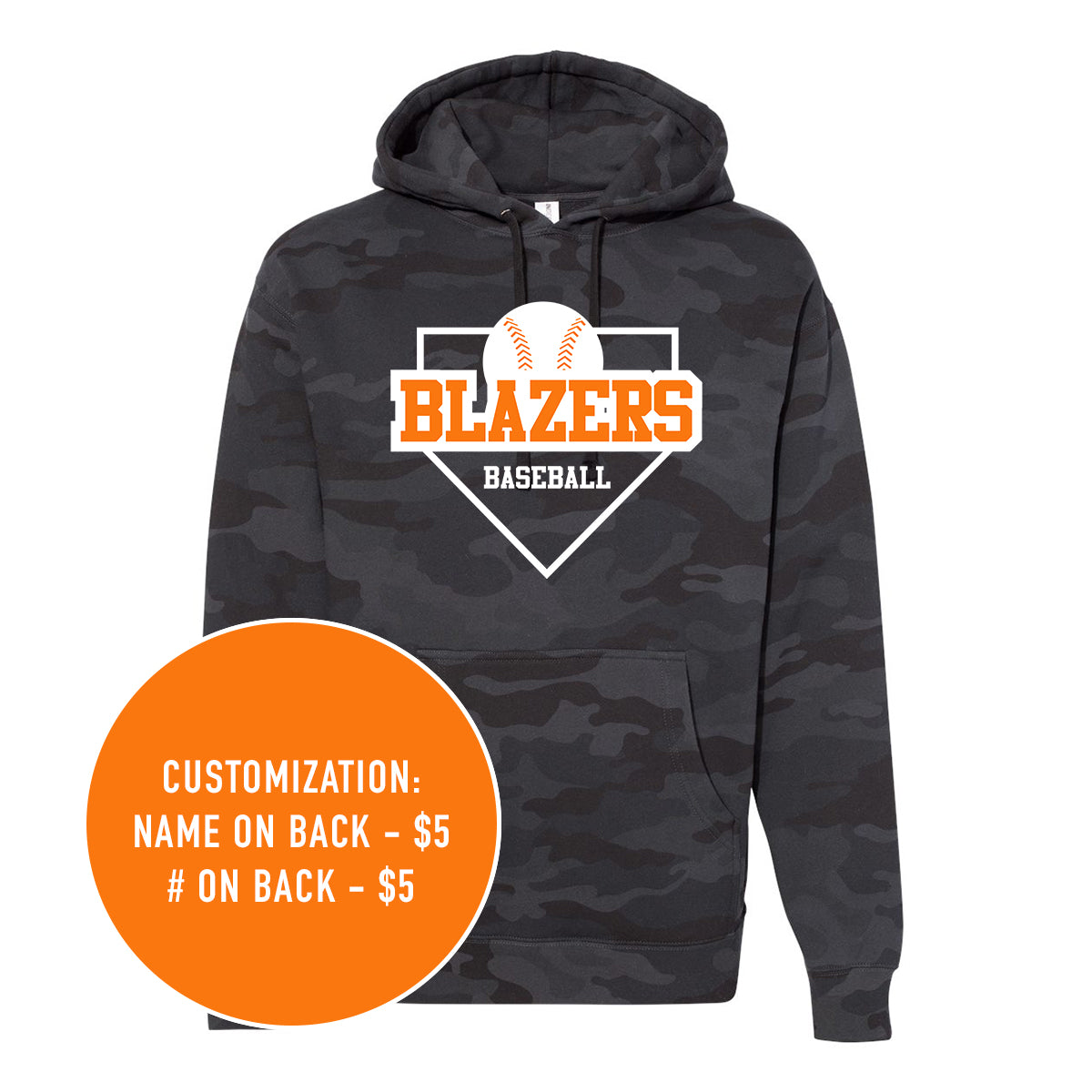 Adult Blazers Baseball Heavy Blend Hooded Sweatshirt