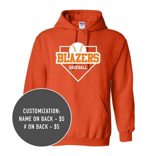 Youth Blazers Baseball Heavy Blend Hooded Sweatshirt