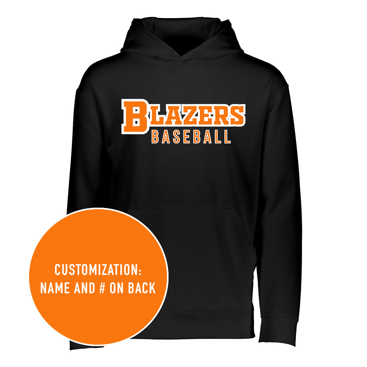 Blazers Custom Wicking Fleece Hooded Sweatshirt