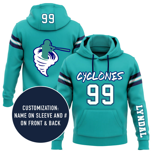 Cyclones Old School Complete Custom Hooded Design Sweatshirt