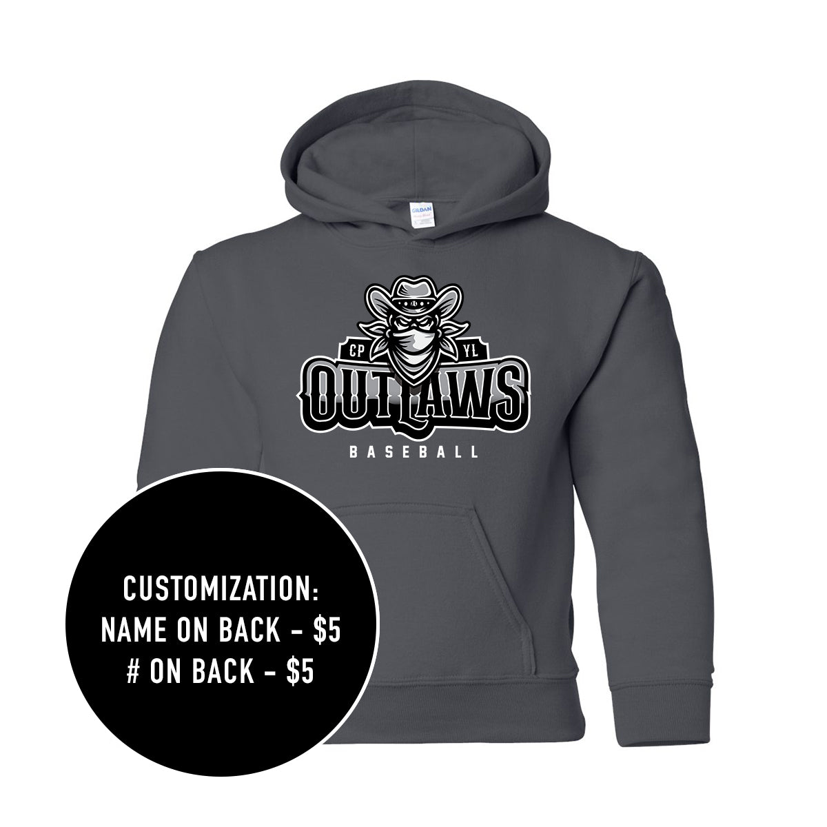 Adult Outlaws Baseball Heavy Blend Hooded Sweatshirt