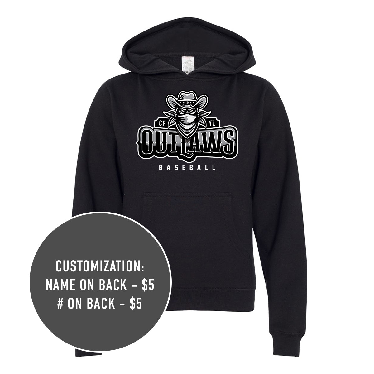 Adult Outlaws Baseball Mid-weight Sweatshirt