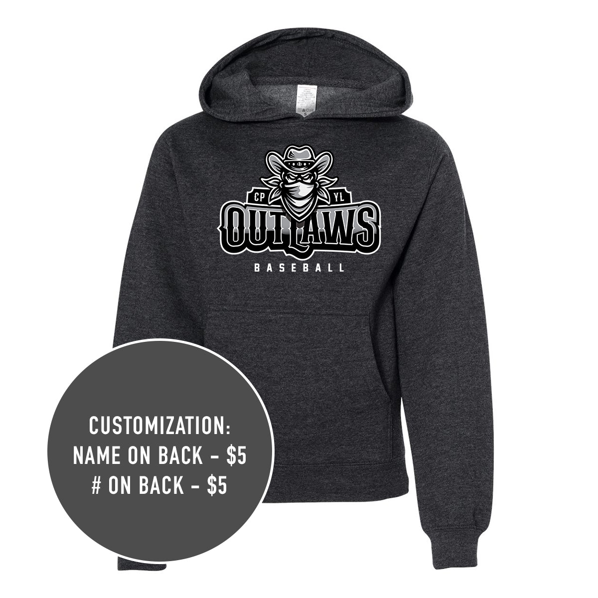 Adult Outlaws Baseball Mid-weight Sweatshirt