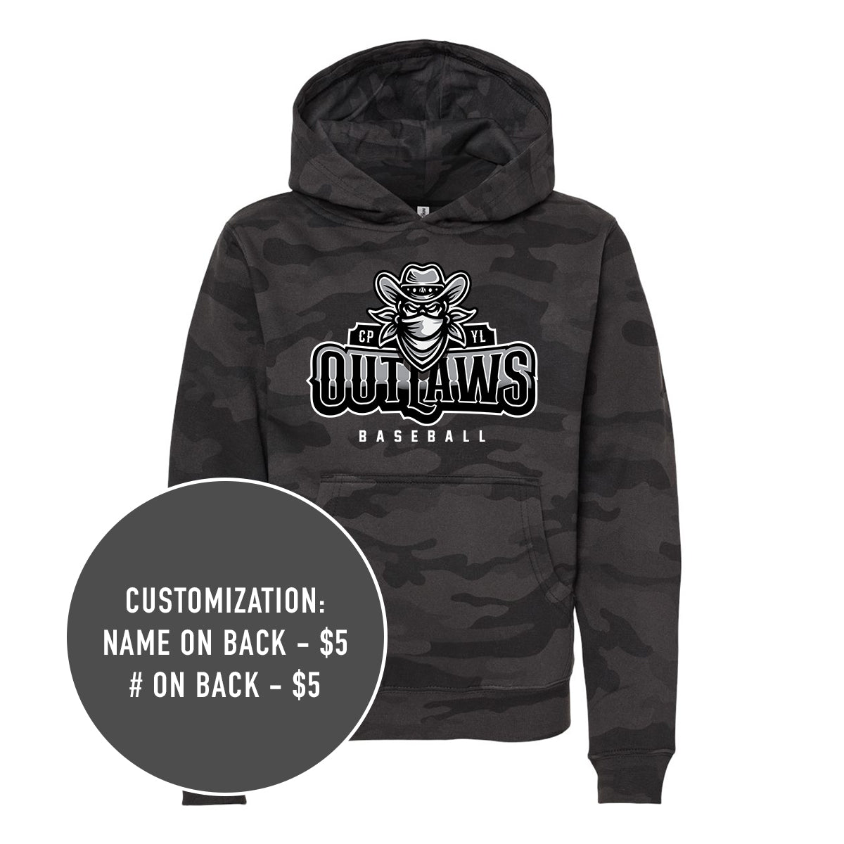 Adult Outlaws Baseball Mid-weight Sweatshirt