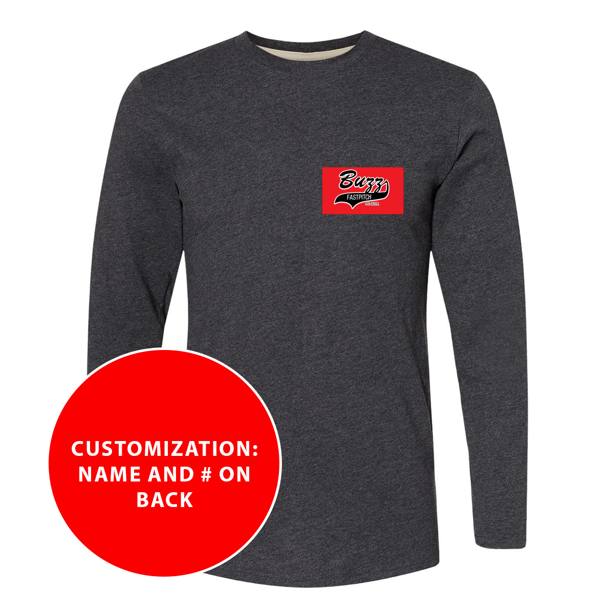Youth Buzz Fastpitch Patch Long Sleeve Jersey Tee