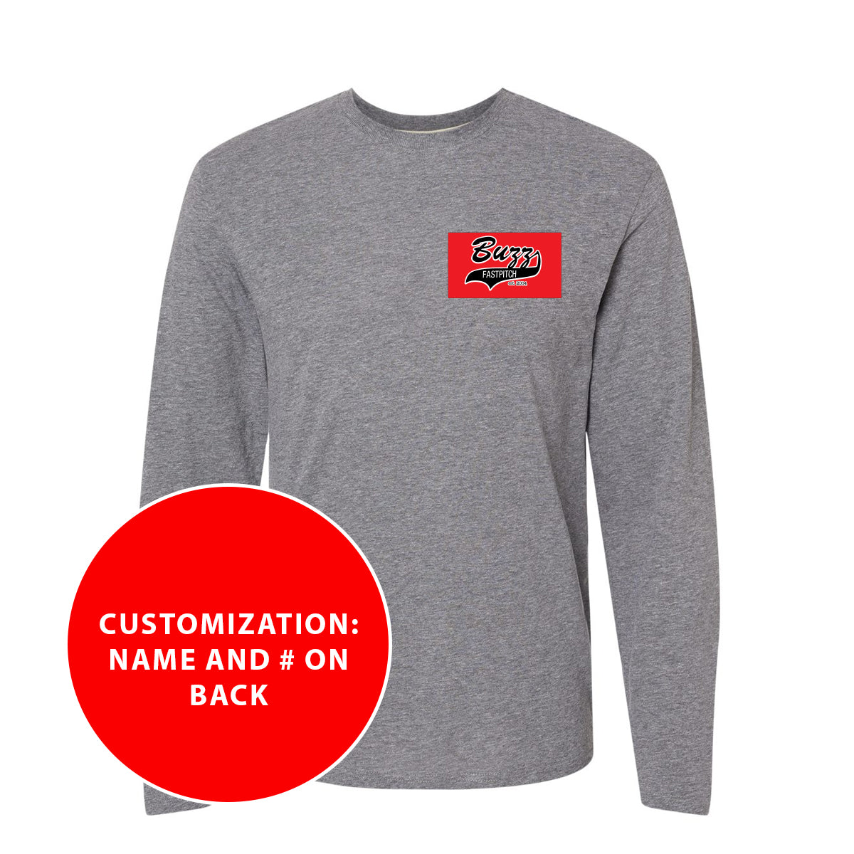 Youth Buzz Fastpitch Patch Long Sleeve Jersey Tee