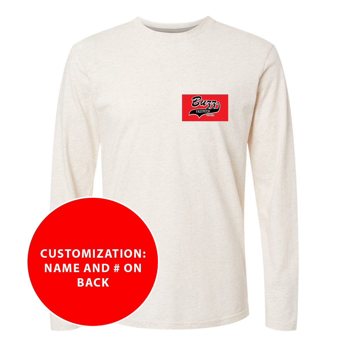 Youth Buzz Fastpitch Patch Long Sleeve Jersey Tee