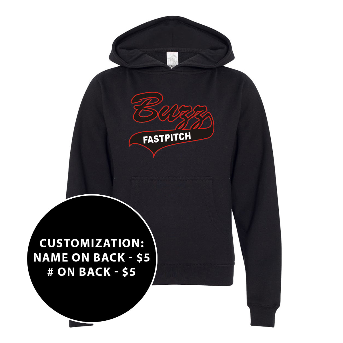 Youth Buzz Fastpitch Midweight Hooded Sweatshirt