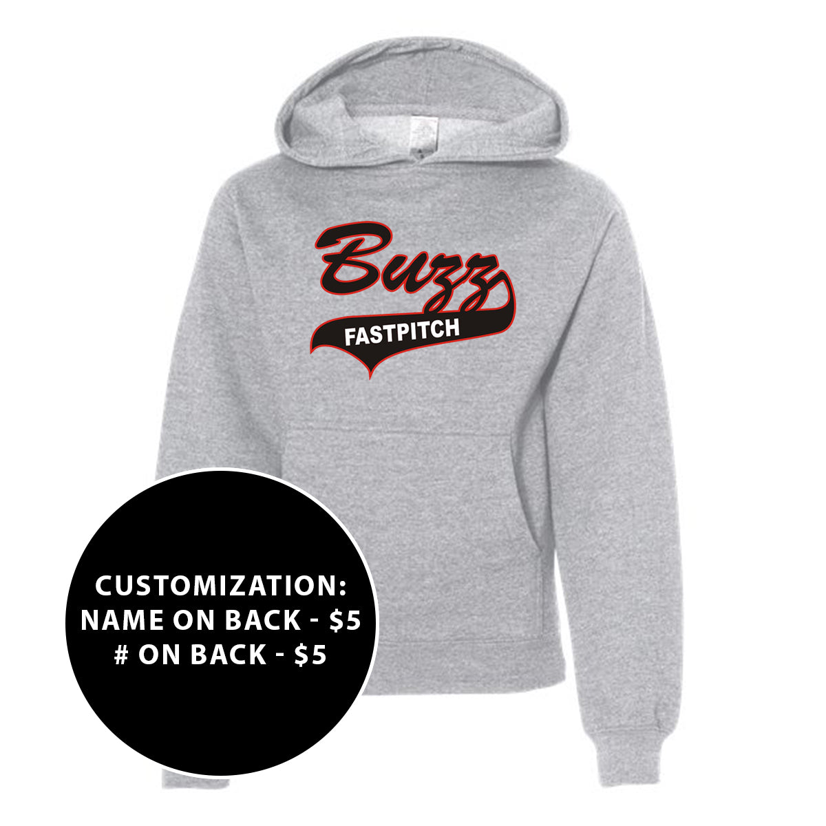 Youth Buzz Fastpitch Midweight Hooded Sweatshirt