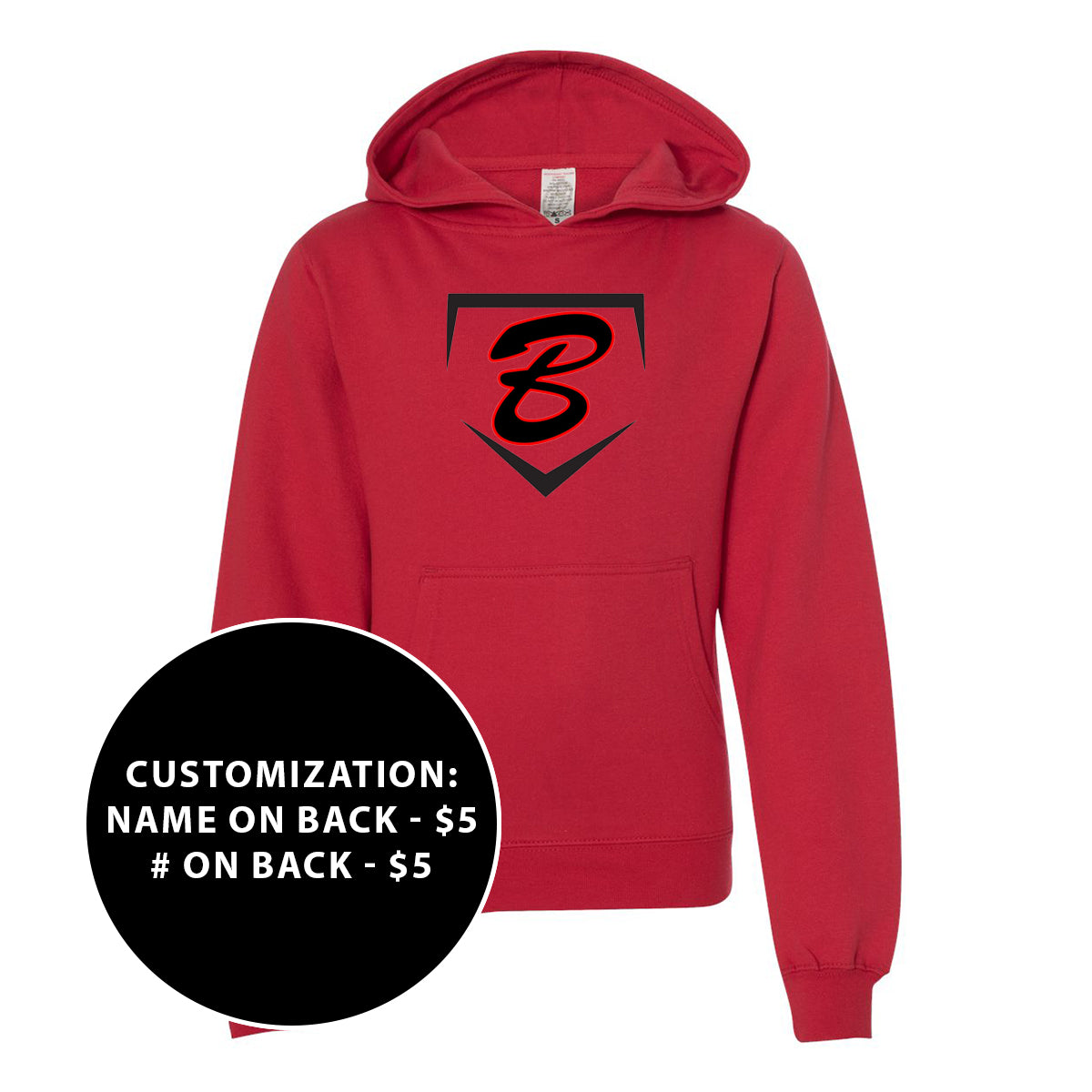 Youth Buzz Fastpitch Homeplate Midweight Hooded Sweatshirt