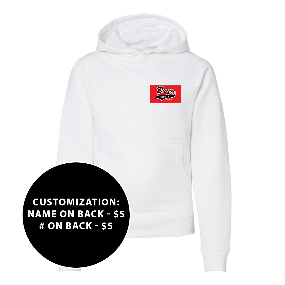 Youth Buzz Fastpitch Patch Midweight Hooded Sweatshirt