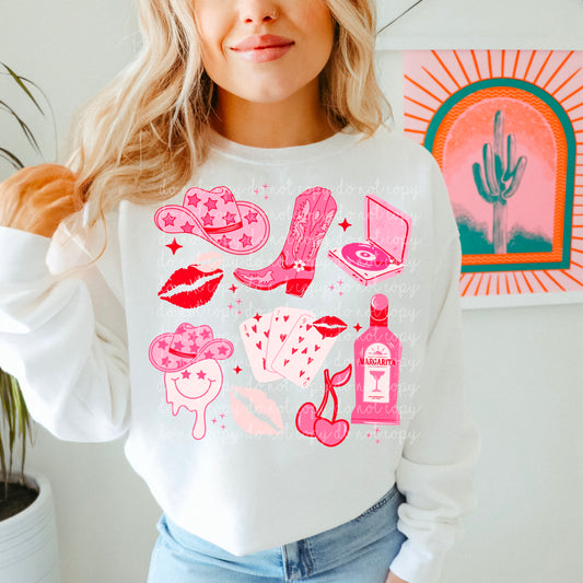 Pink Western Sweatshirt