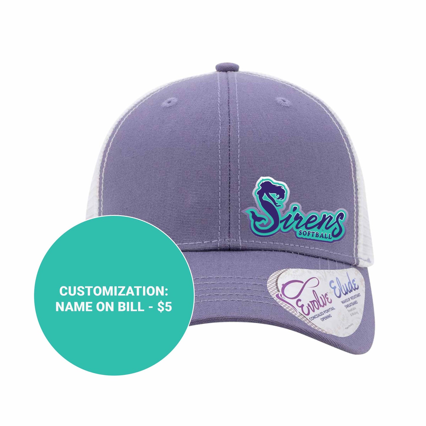 Adult Ponytail Purple Siren Hat