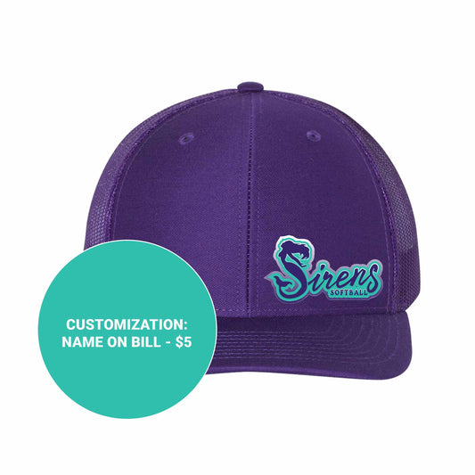 Adult Sirens Purple Trucker Hat