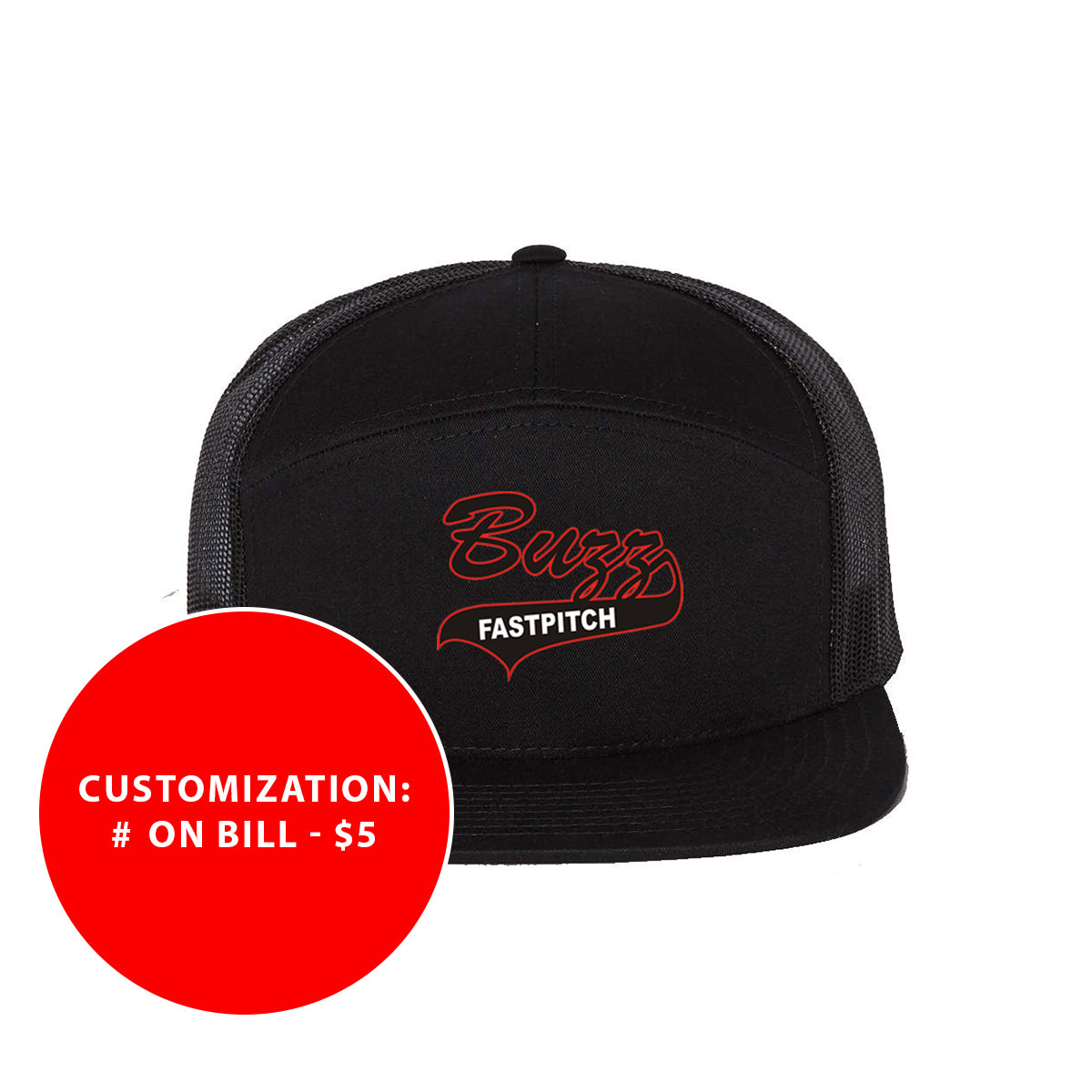 Adult Richardson Buzz Fastpitch Seven Panel Trucker Hat