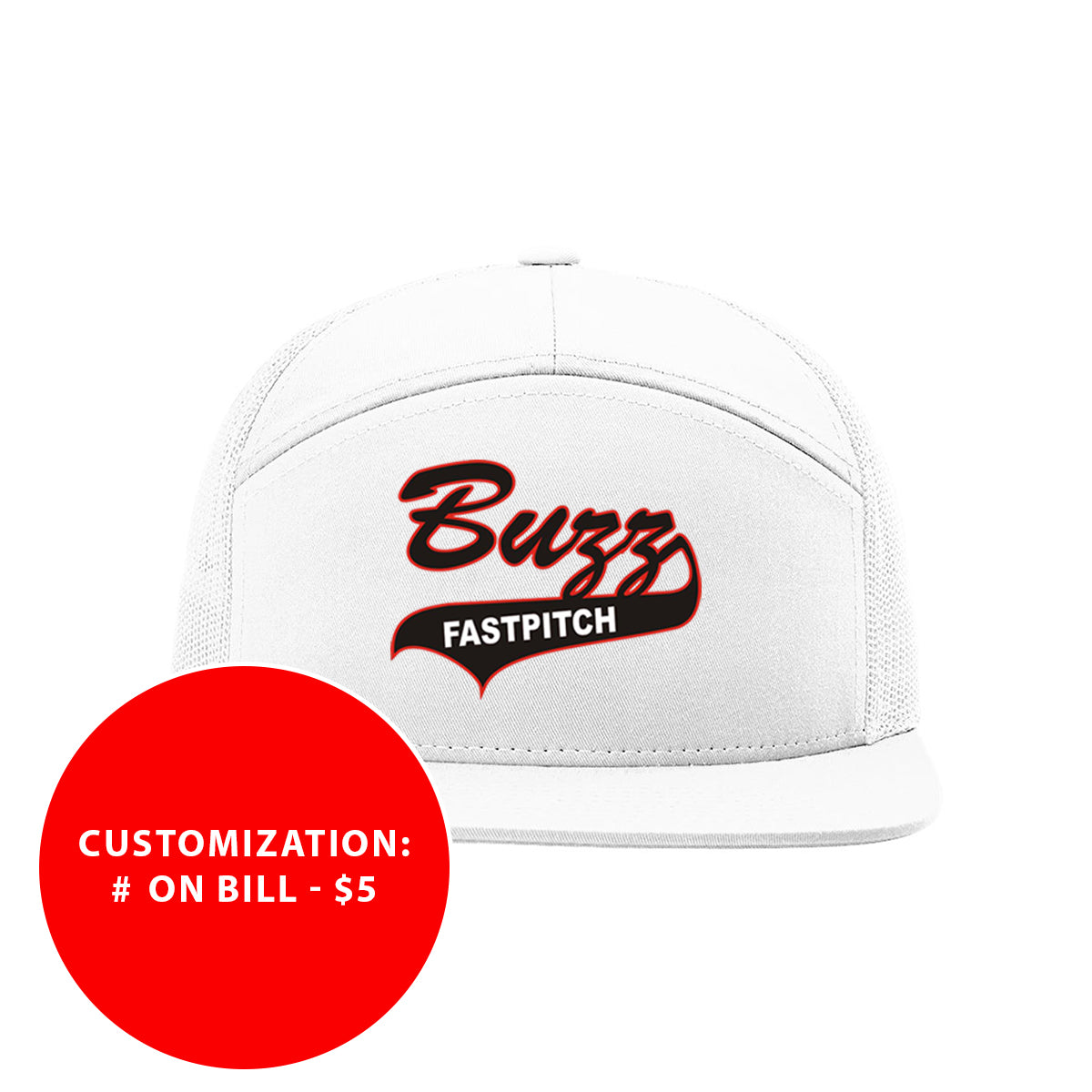 Adult Richardson Buzz Fastpitch Seven Panel Trucker Hat