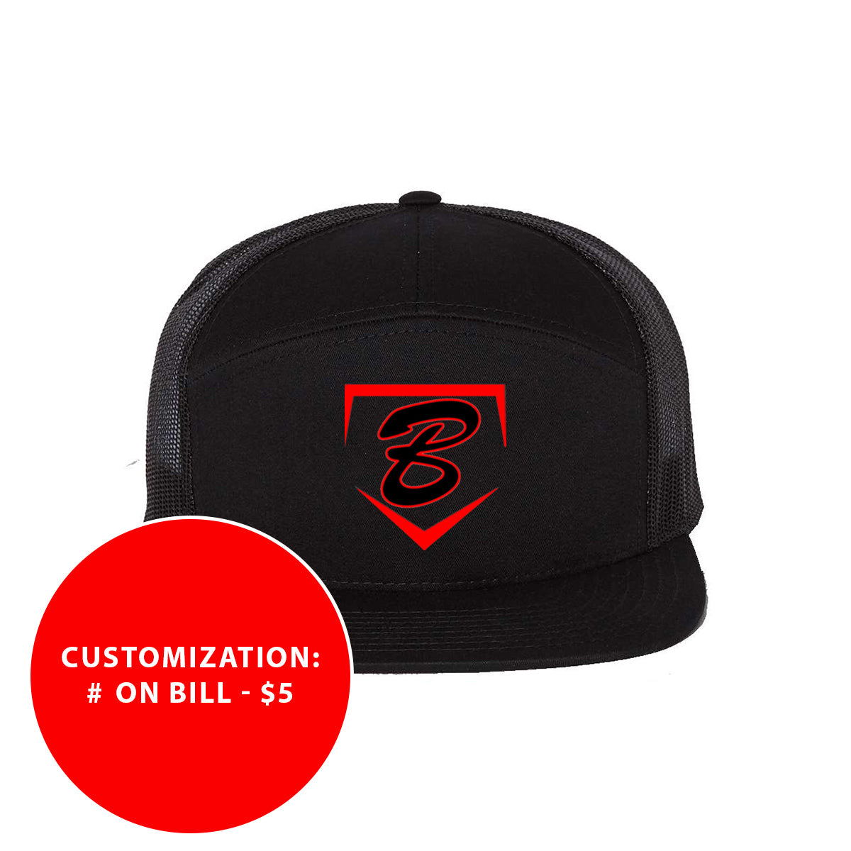 Adult Richardson Buzz Fastpitch Homeplate Seven Panel Trucker Hat