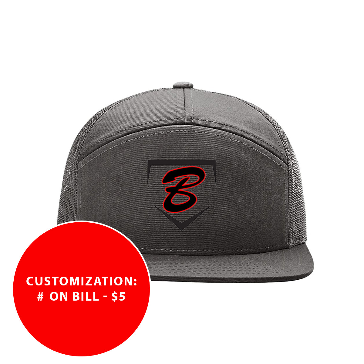 Adult Richardson Buzz Fastpitch Homeplate Seven Panel Trucker Hat