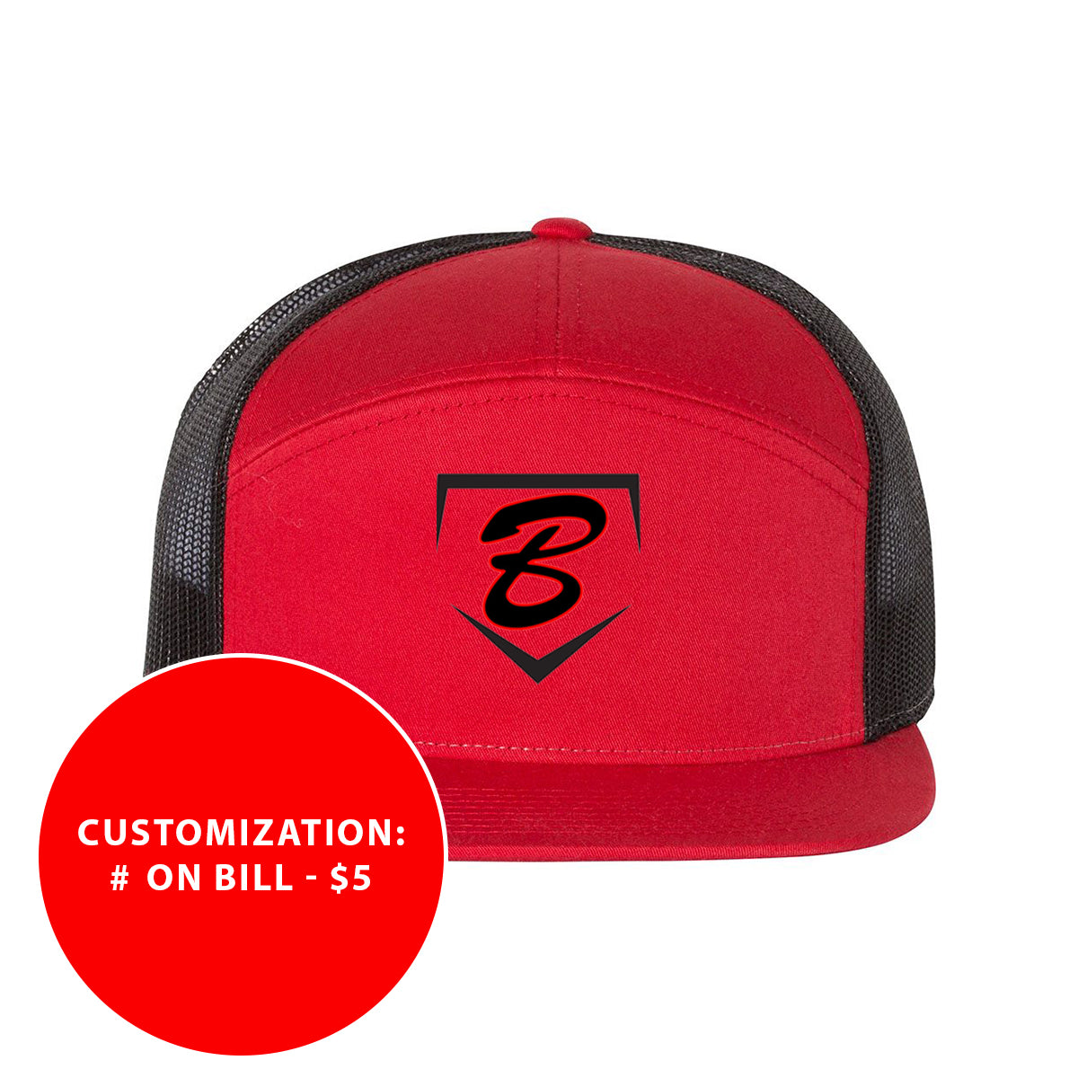 Adult Richardson Buzz Fastpitch Homeplate Seven Panel Trucker Hat