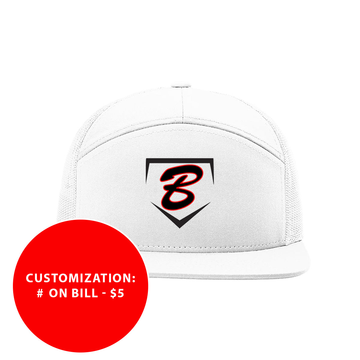 Adult Richardson Buzz Fastpitch Homeplate Seven Panel Trucker Hat