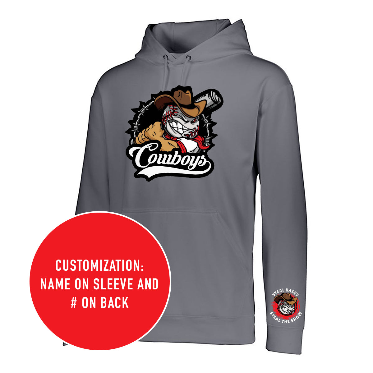 Cowboys Custom Wicking Fleece Hooded Sweatshirt