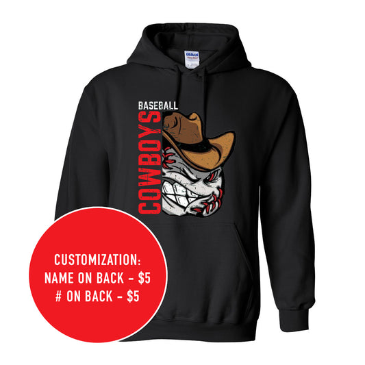 Youth Cowboys Baseball Heavy Blend Hooded Sweatshirt