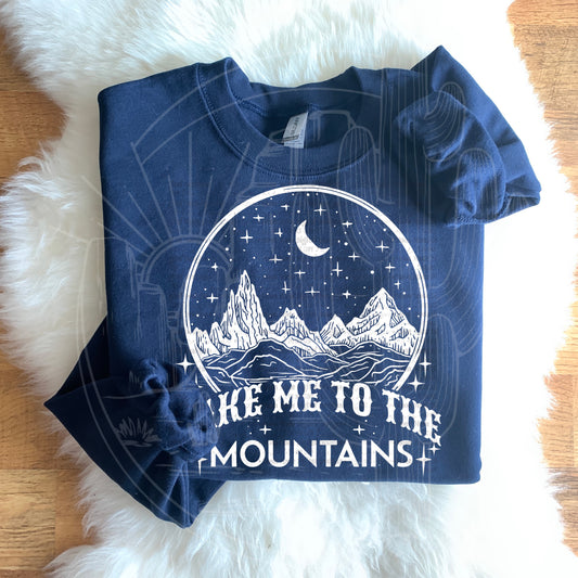 Take Me to the Mountains White Tee